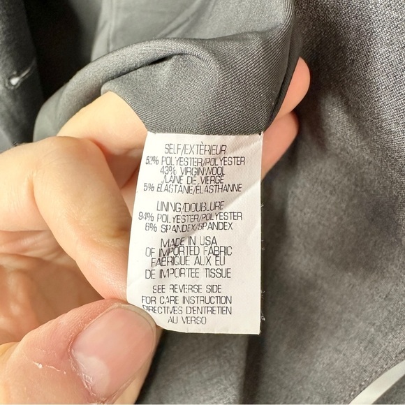 Theory Wool Blend Grey Single Button Blazer Jacket Academia Preppy Women’s 6 - Picture 10 of 16